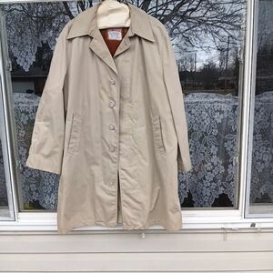 Classic Beige Mens Trench Coat R 42 Atkinson Faux Fur Lined
